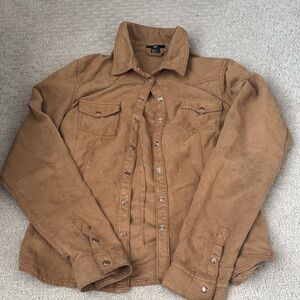 H&M Light Brown suede button down
